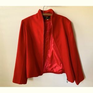 Vintage 1980s red cashmere Fendi bomber jacket